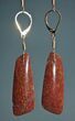 Pink Agatized Dinosaur Bone Earrings #5251-3